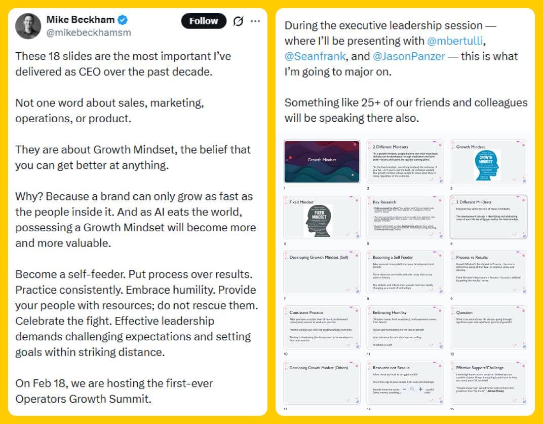 Mike Growth Summit X Post