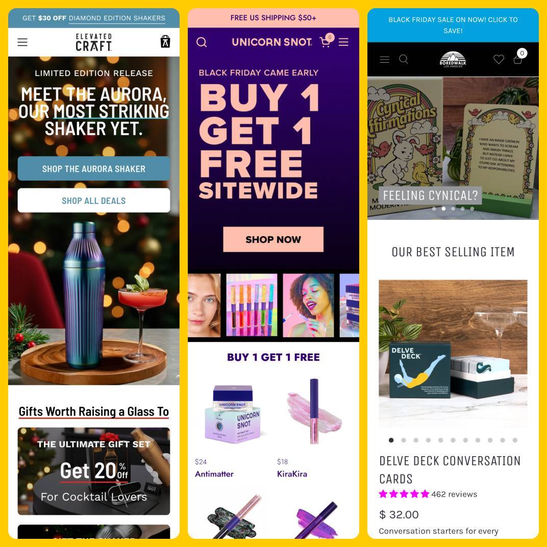 Elevated Craft, Unicorn Snot, and Boredwalk