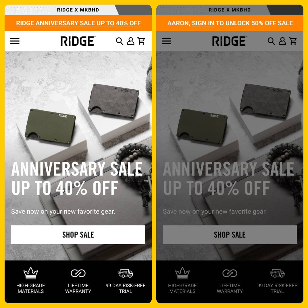 Ridge Anniversary Sale With Rivo