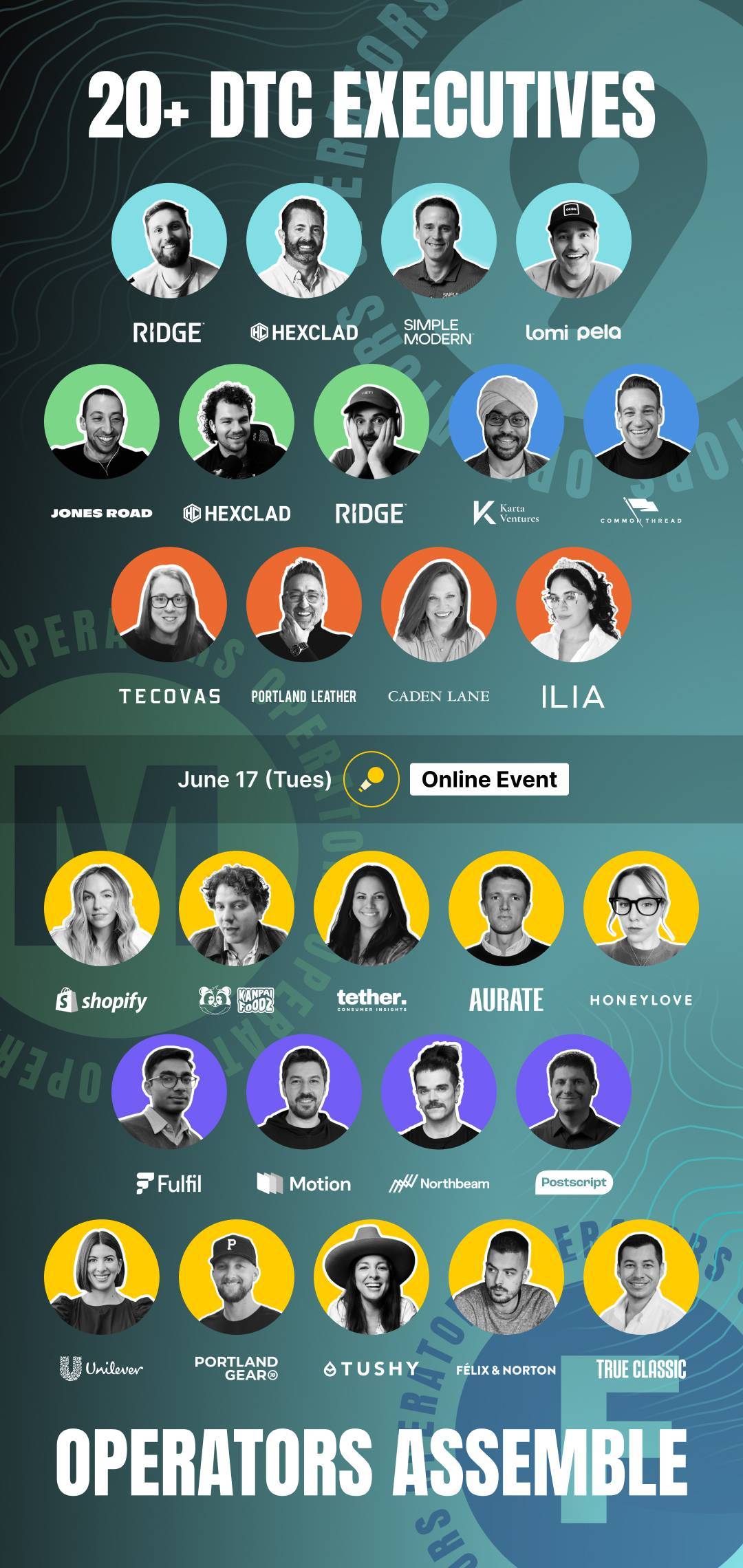 Operators Assemble: 20+ DTC Executives