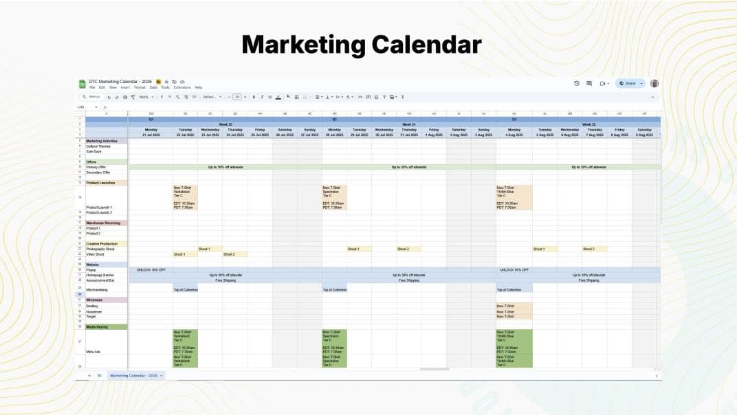 Marketing Calendar