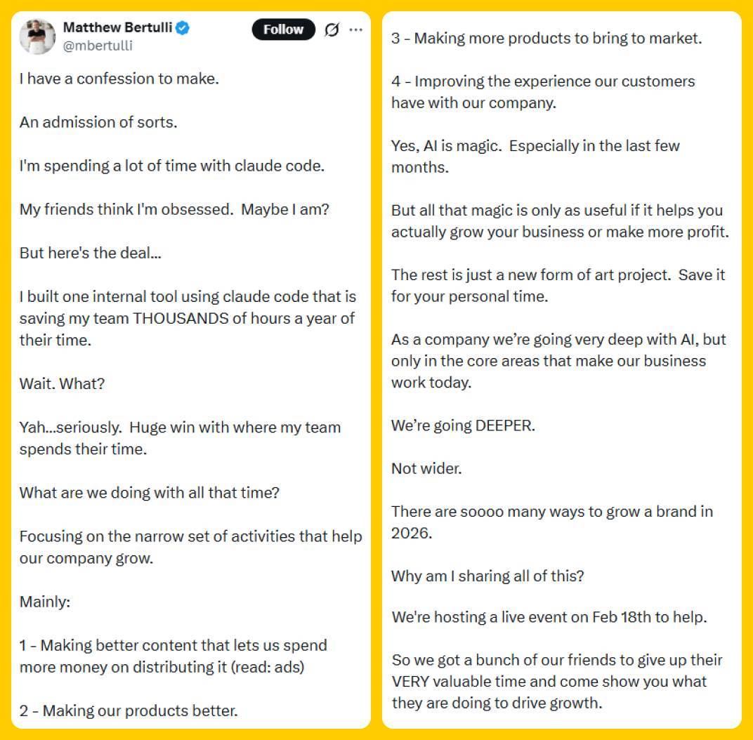 Matthew Bertulli X Growth Summit Post