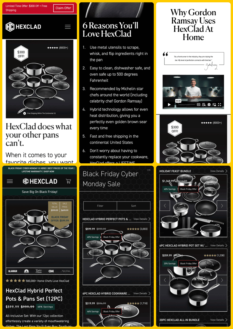 HexClad Evergreen vs Black Friday Collections