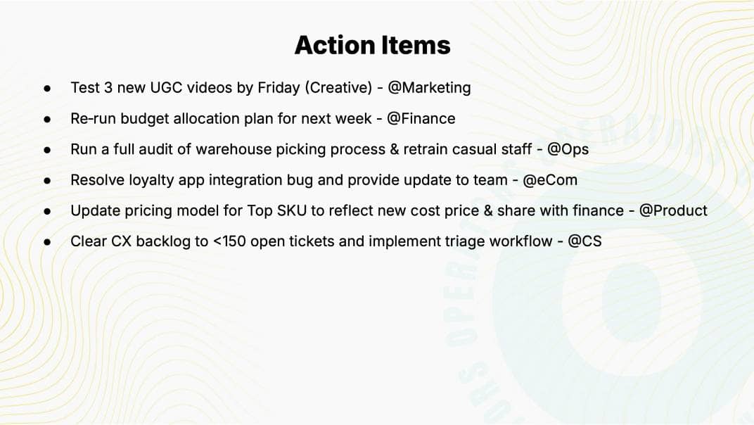 Action Items