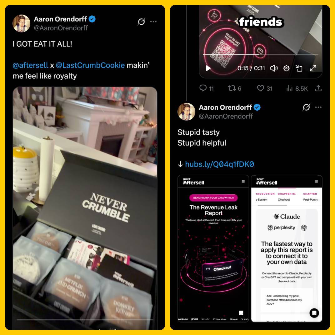 Aftersell Cookies + Report