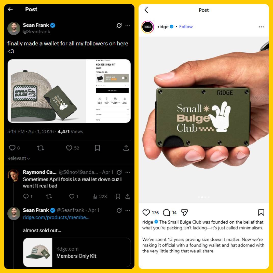 Ridge April Fools Product