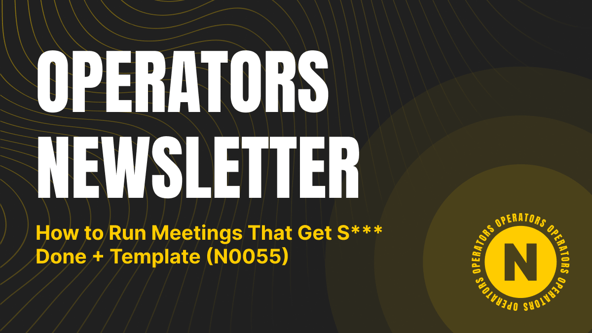 How to Run Meetings That Get Stuff Done + Template