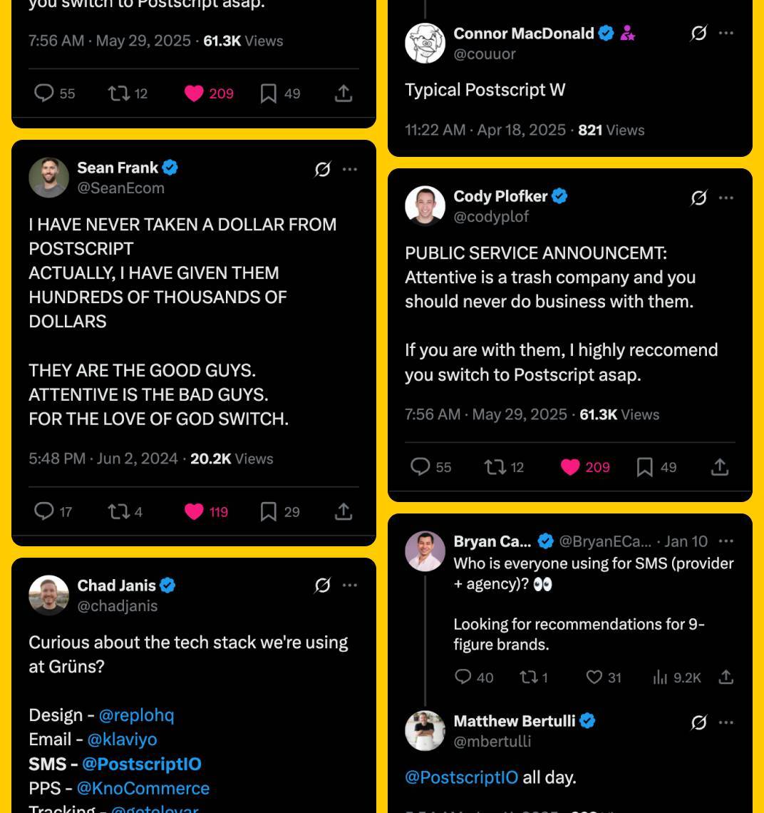 Postscript Operators & Guests Love