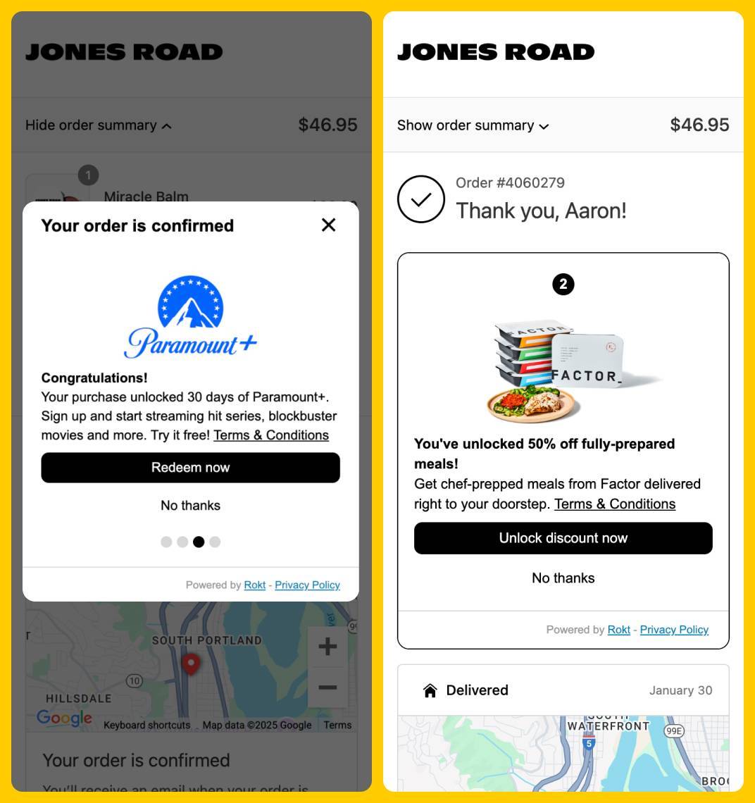 Jones Road Beauty Aftersell Post-Purchase Examples