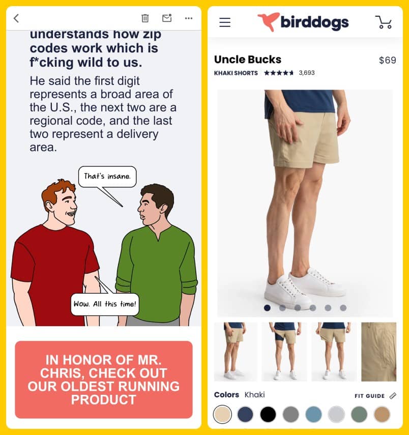 Birddogs Email & Uncle Buck Shorts