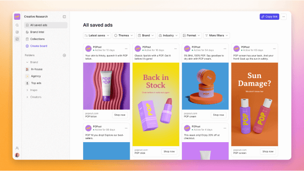 Creative Research - All Saved Ads