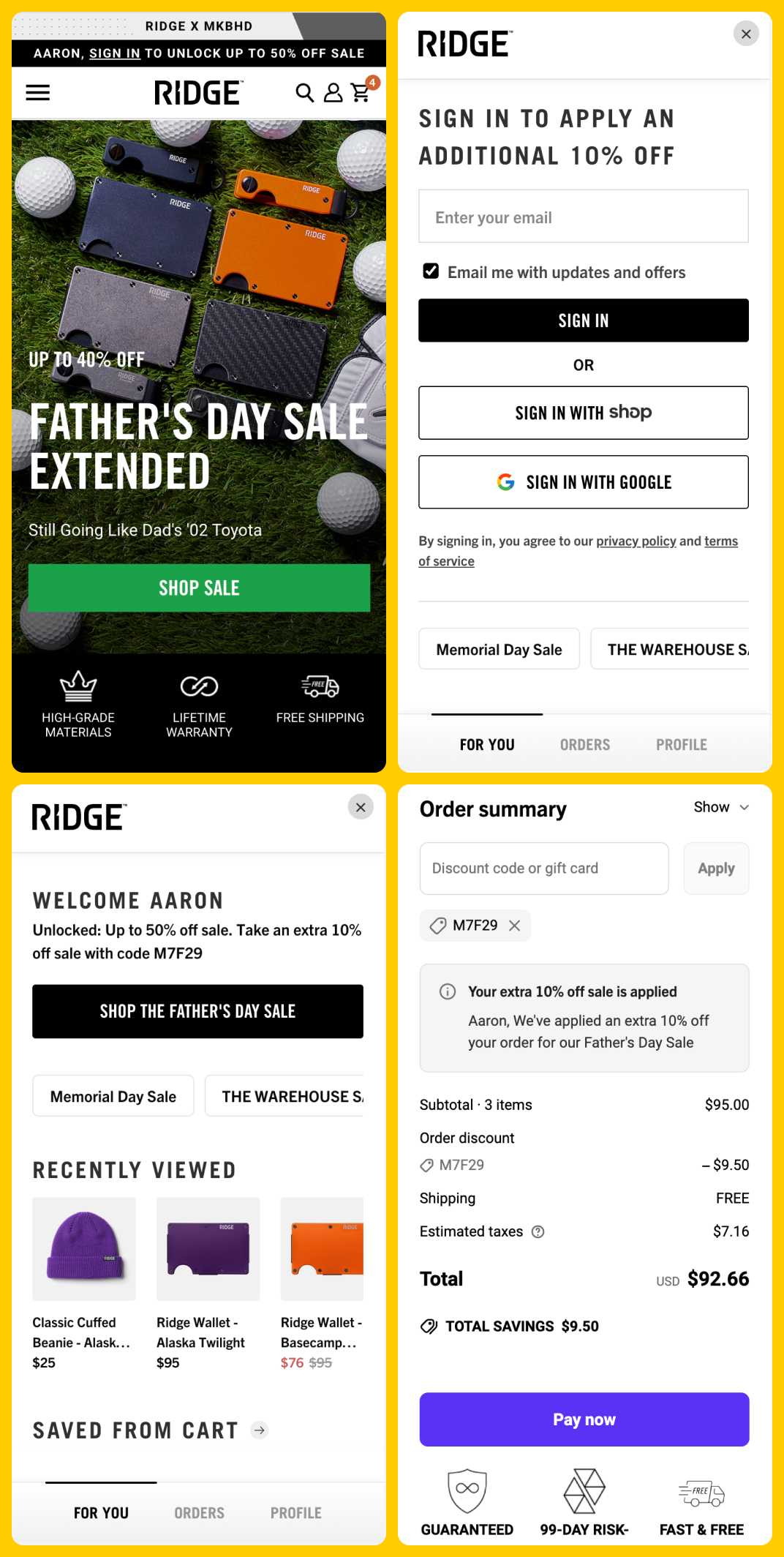 Ridge Father’s Day 2025 With Rivo for Personalized Offers