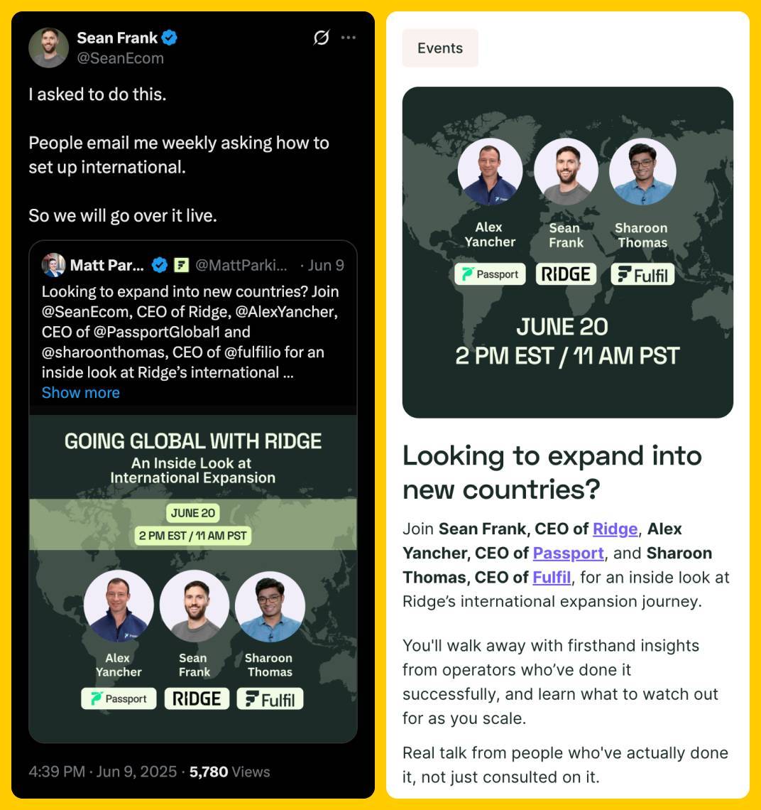 Going Global With Ridge: June 20