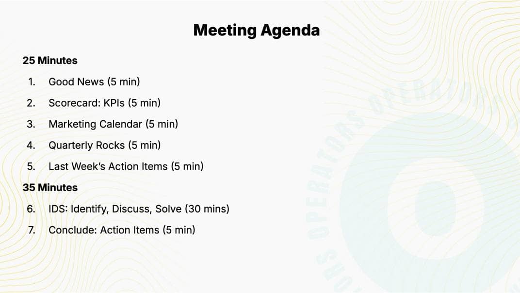 Meeting Agenda