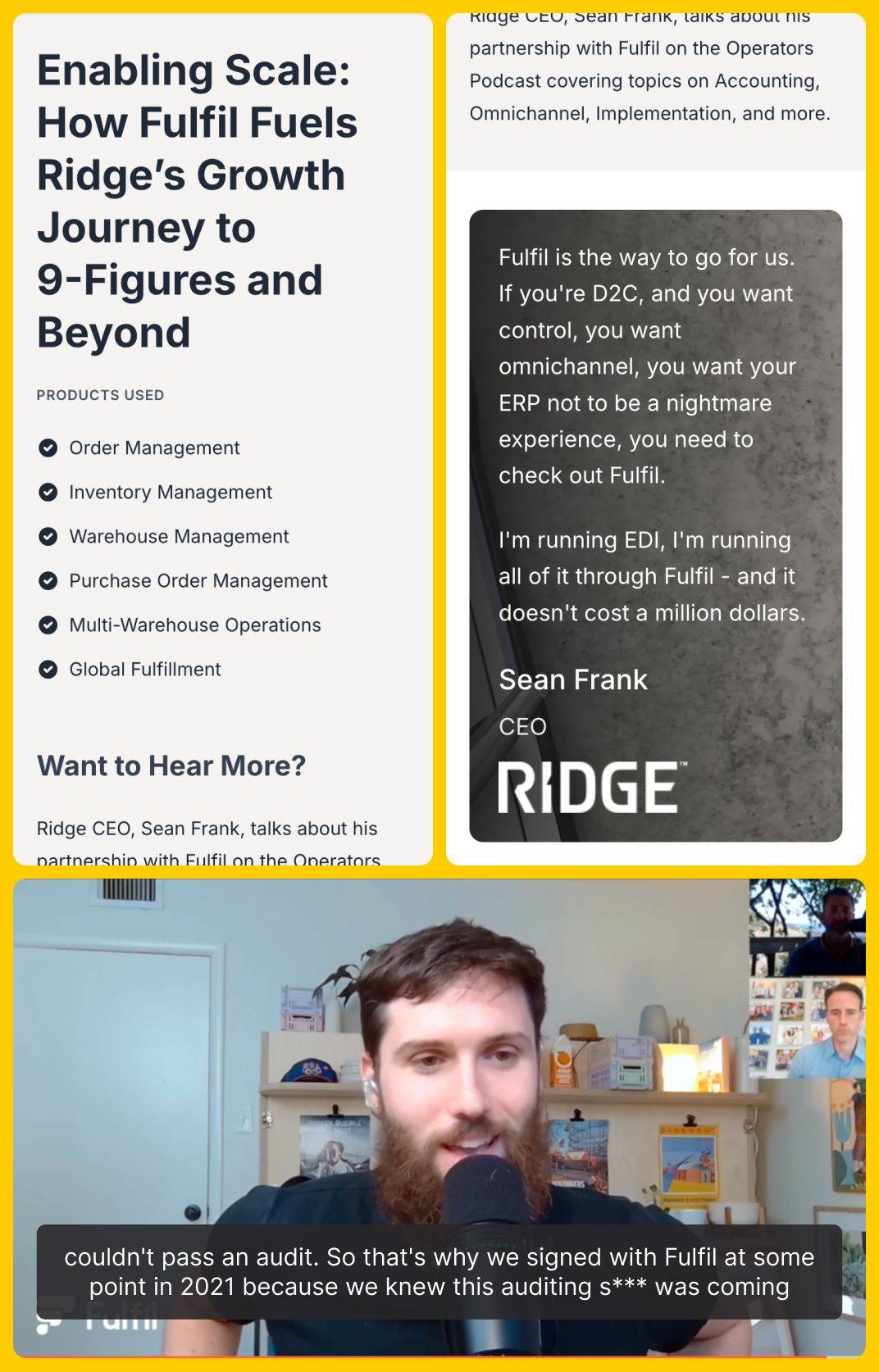 Ridge Fulfil Case Study