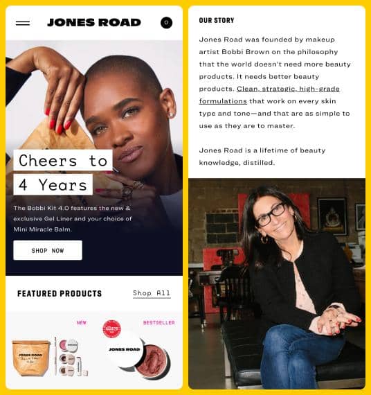 Jones Road - Homepage & Our Story