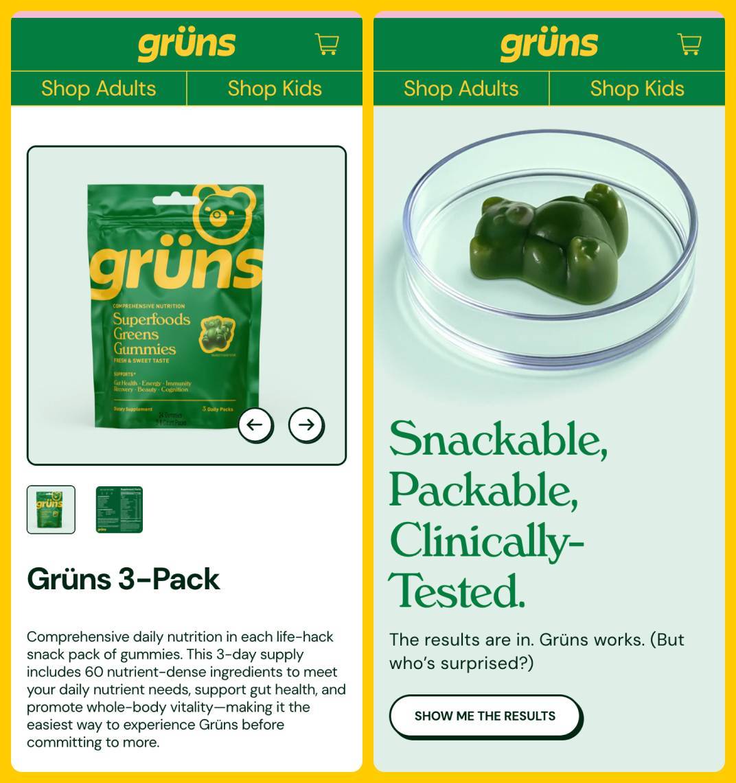 Grüns Three Pack