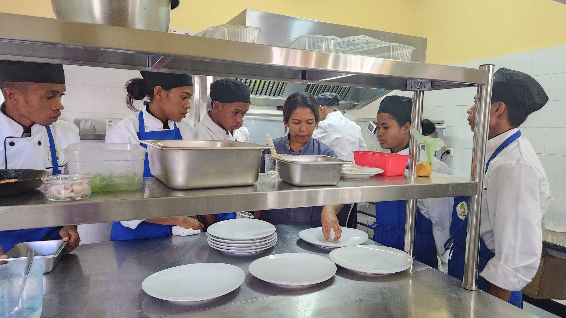 tVocational centrehe fully-equiped kitchen of the vocational centre