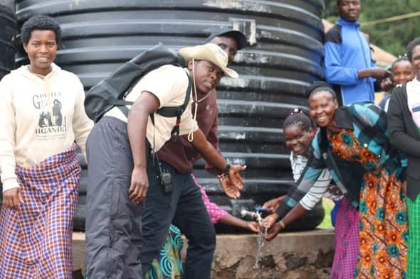 Water flowing at Gorilla Junction