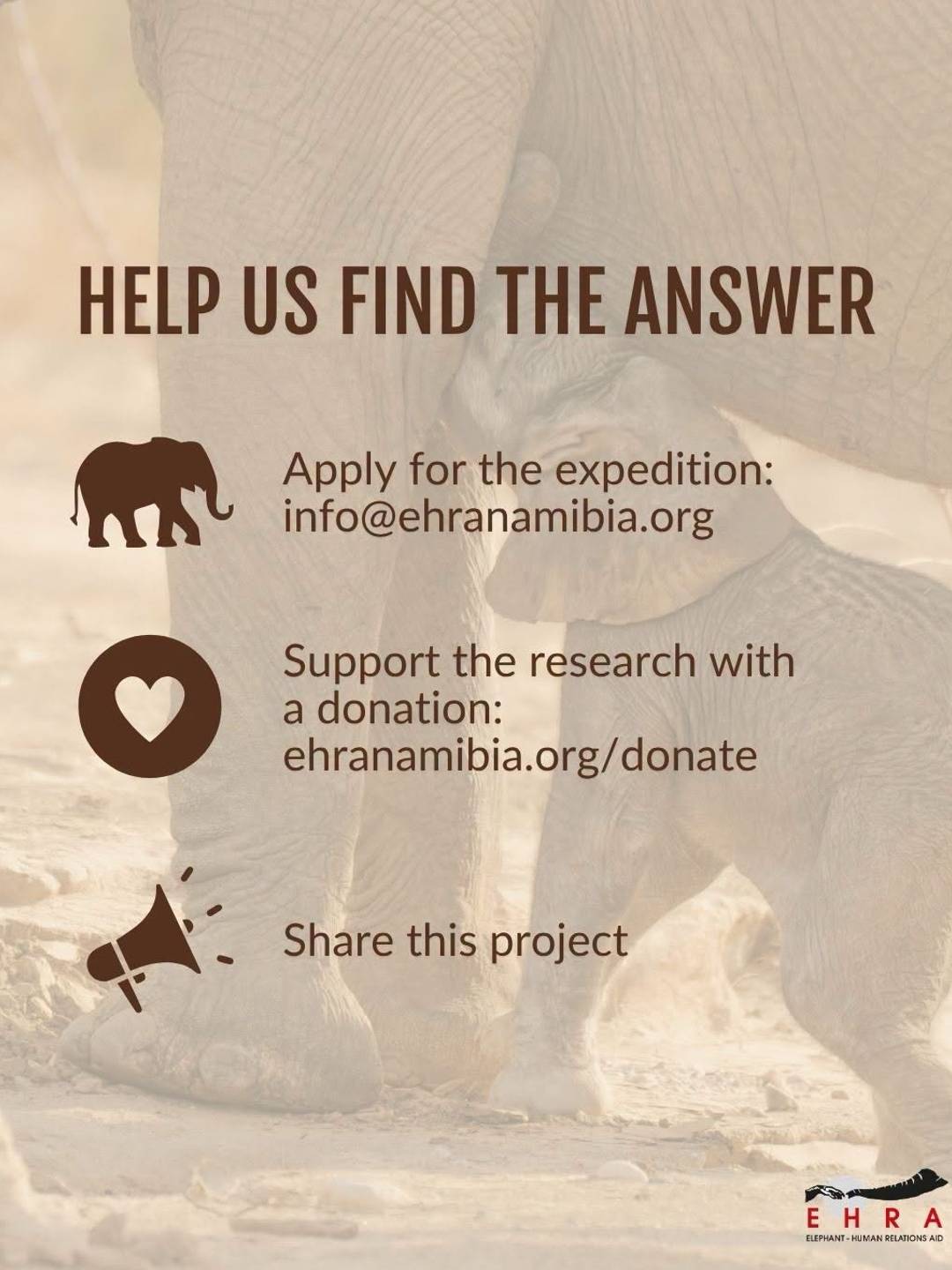 Social media posts from EHRA promoting the expedition