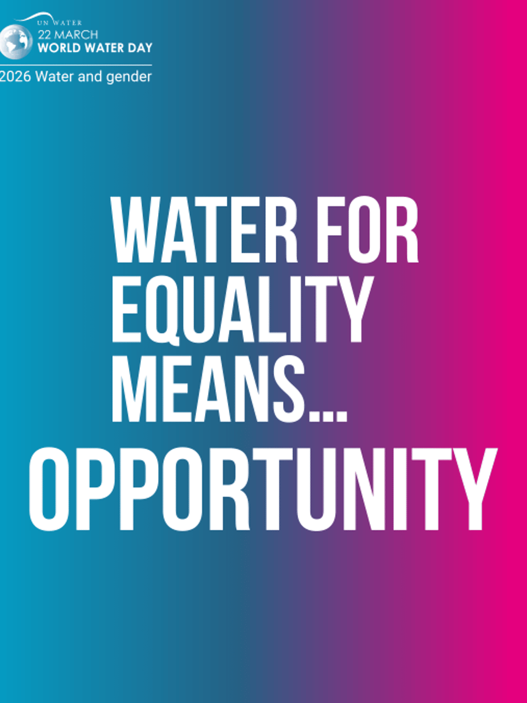 Water for Equality Means Opportunity