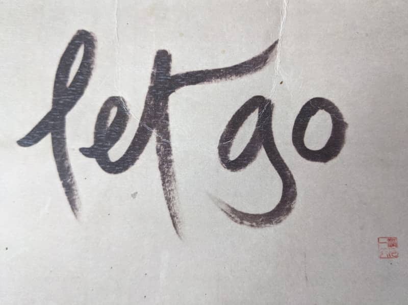 text that says "let go".