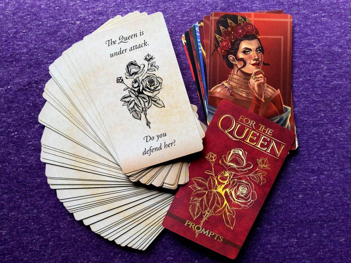 Image of the deck of cards from For the Queen