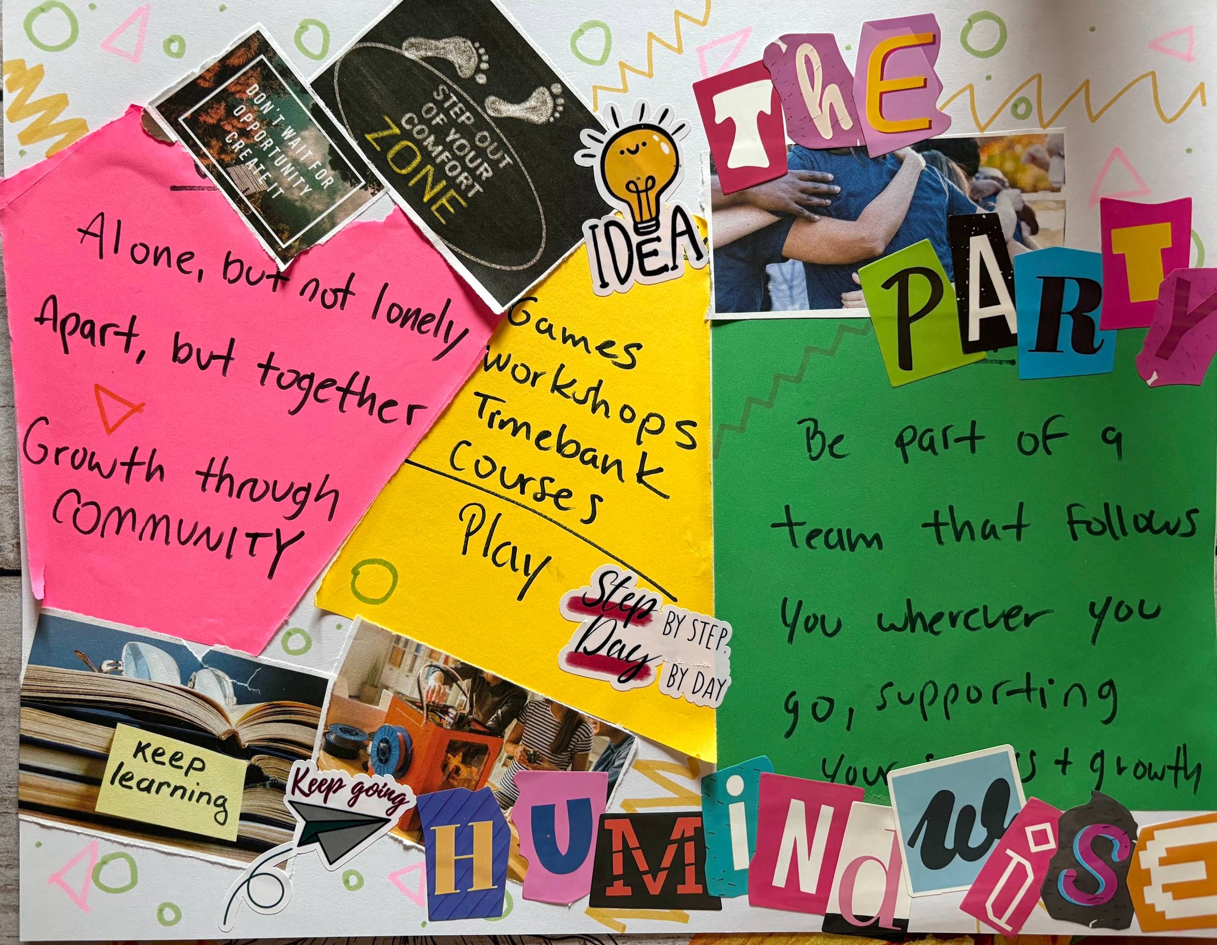 A mood board for The Party
