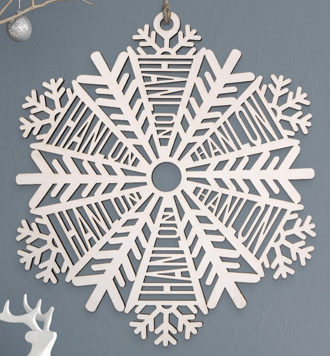 personalized snowflake decoration