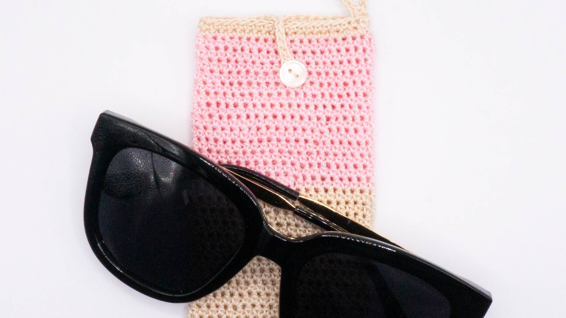 crochet sunglasses case