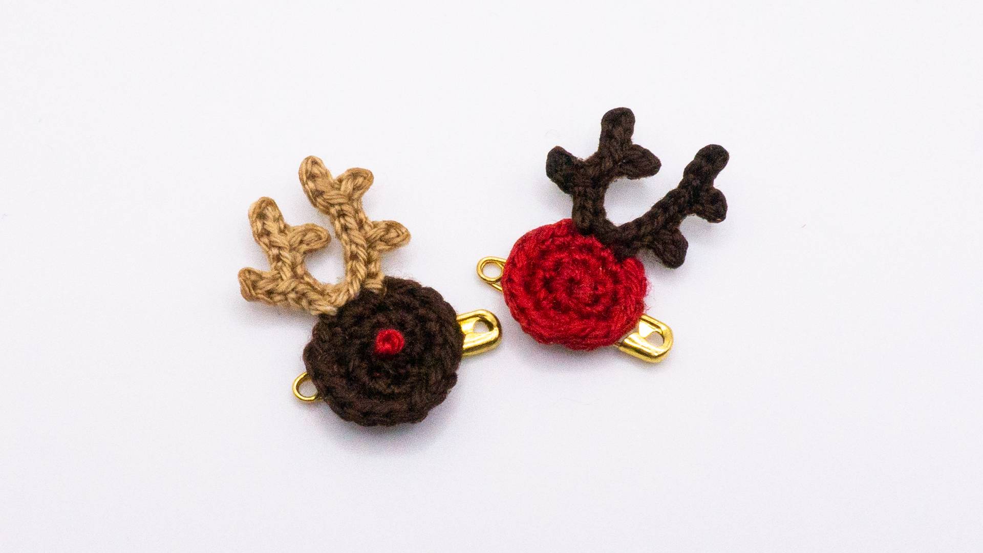 Crochet Reindeer Pin Pattern