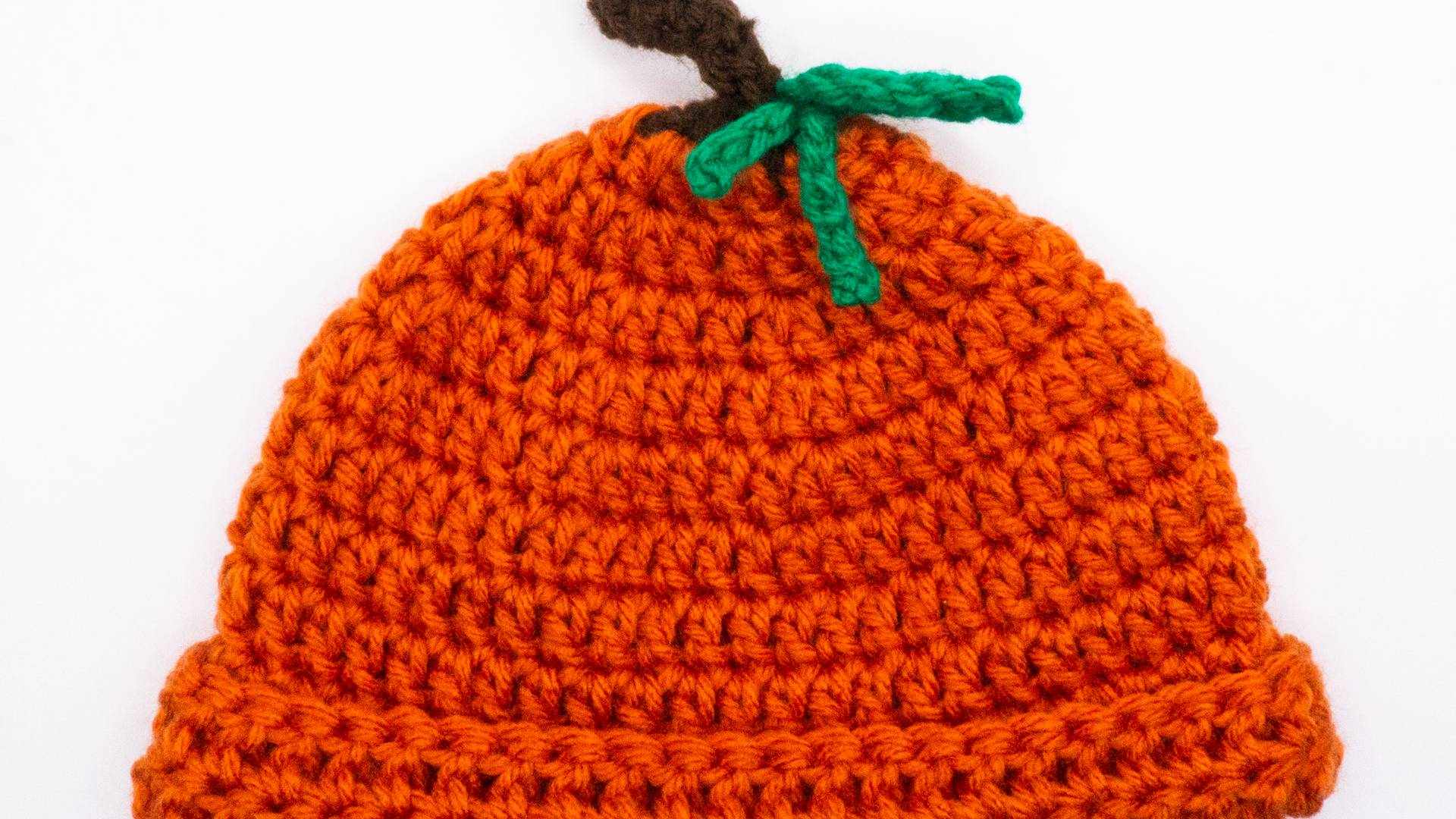 crochet pumpkin hat