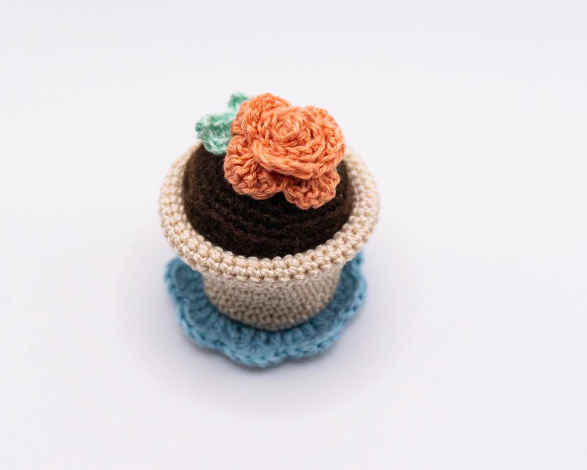 Crochet Rose Plant
