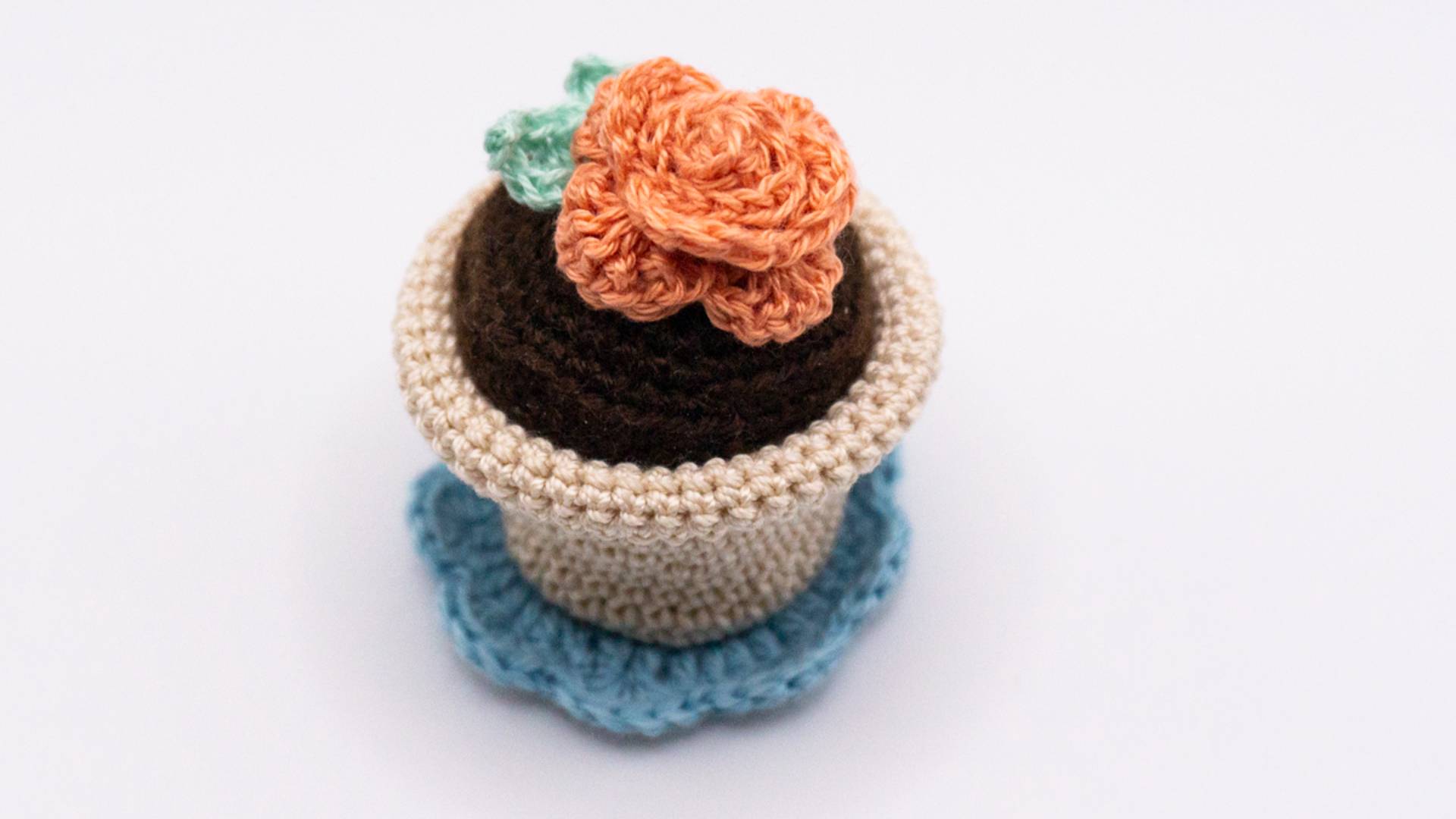 Crochet Rose Plant