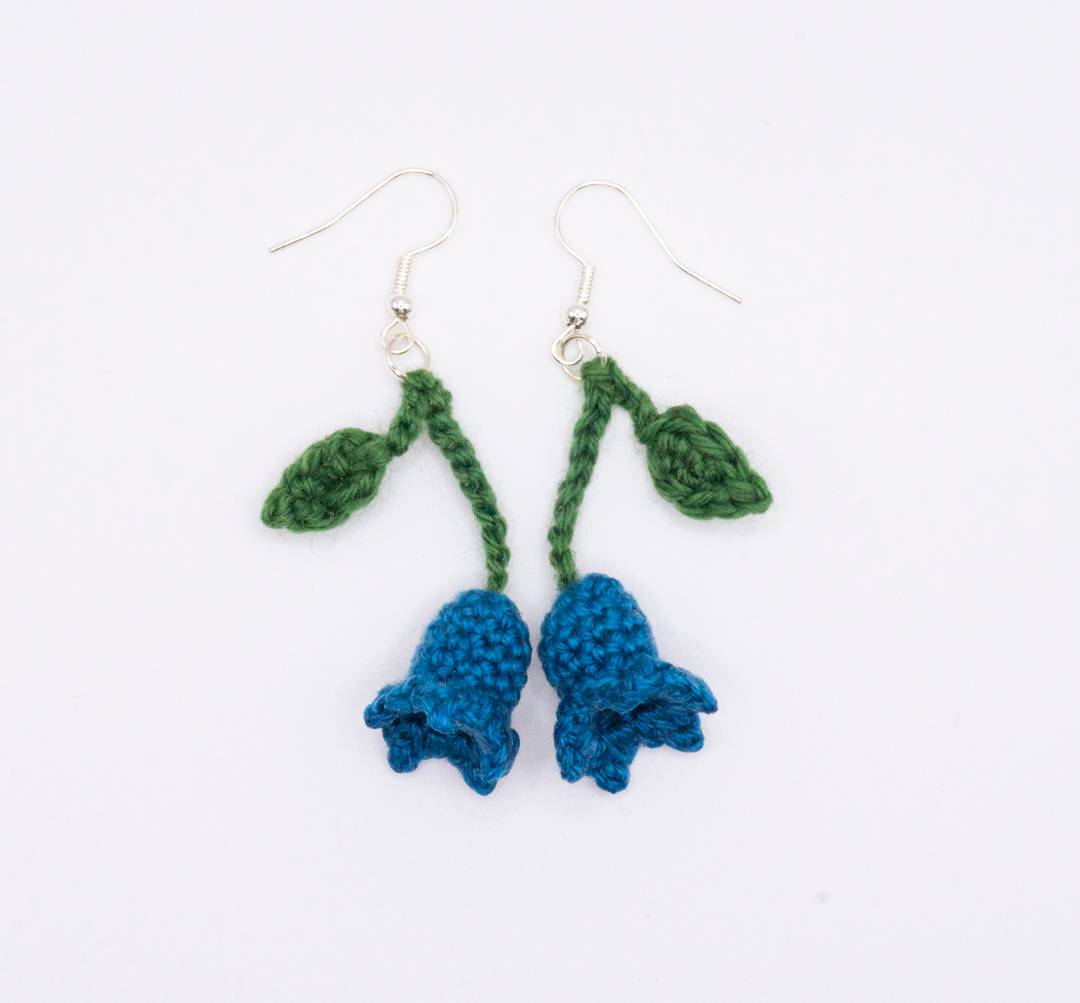 Crochet Bluebell Earrings