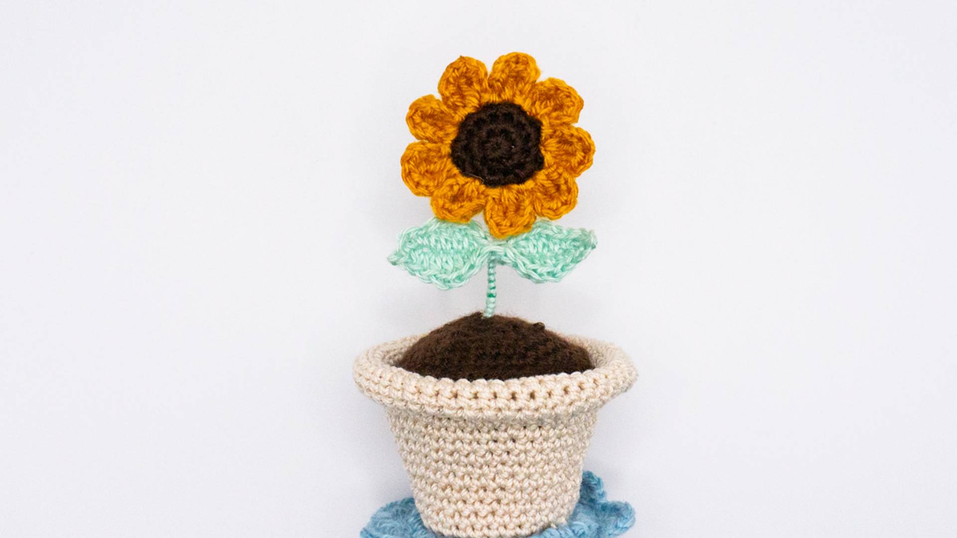 Crochet Sunflower Plant
