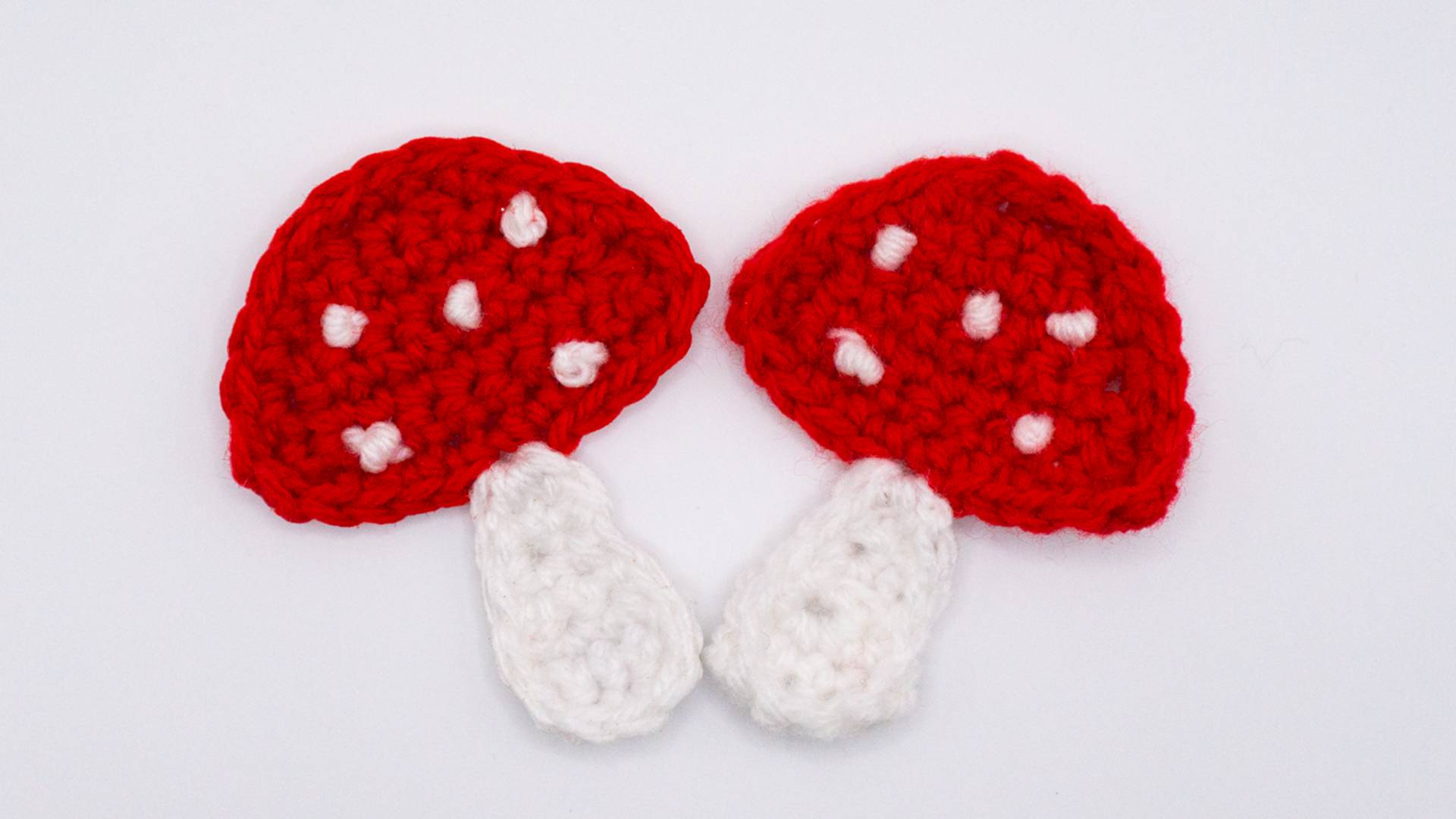 Crochet Mushroom Applique Pattern