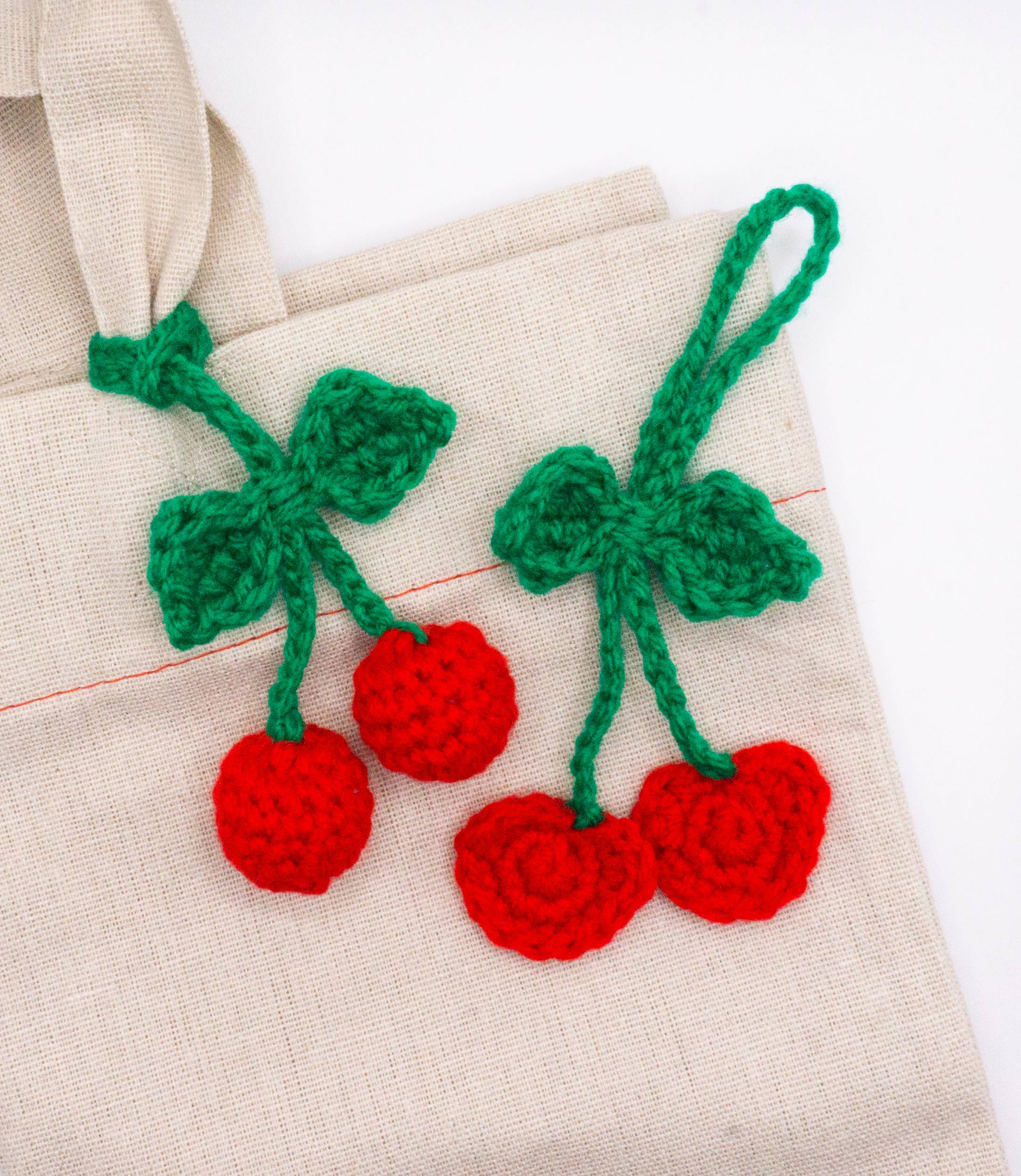 Crochet Cherry Bag Charms