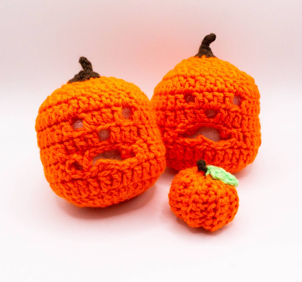 Crochet Pumpkin and Jack-O-Lantern