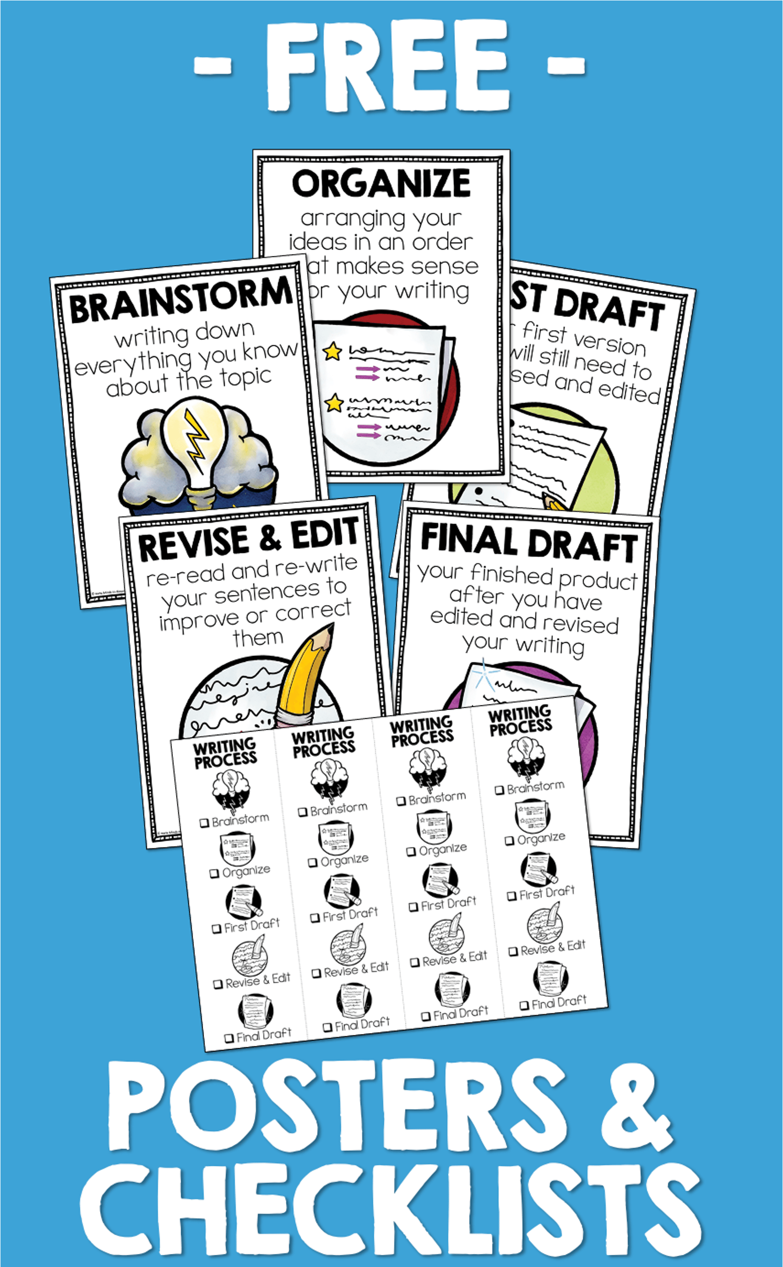 Paragraph Writing Process Posters