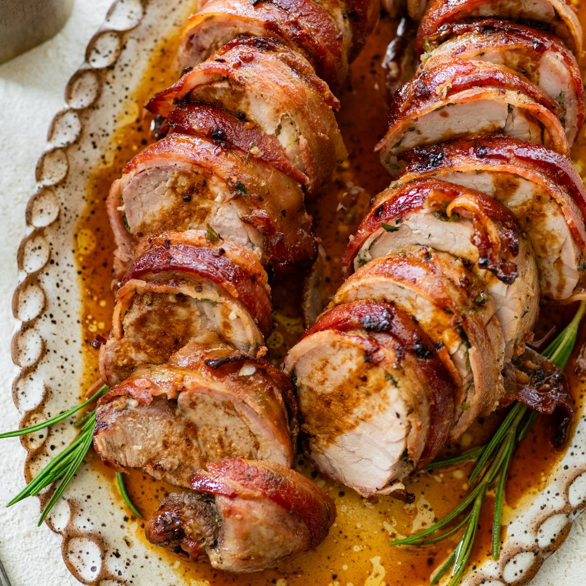 bacon wrapped pork tenderloin 