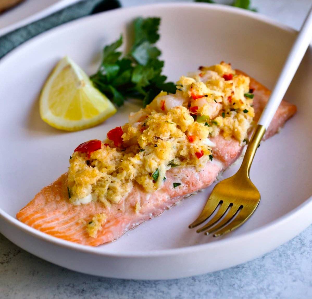 weekly meal plan- stuffed salmon 