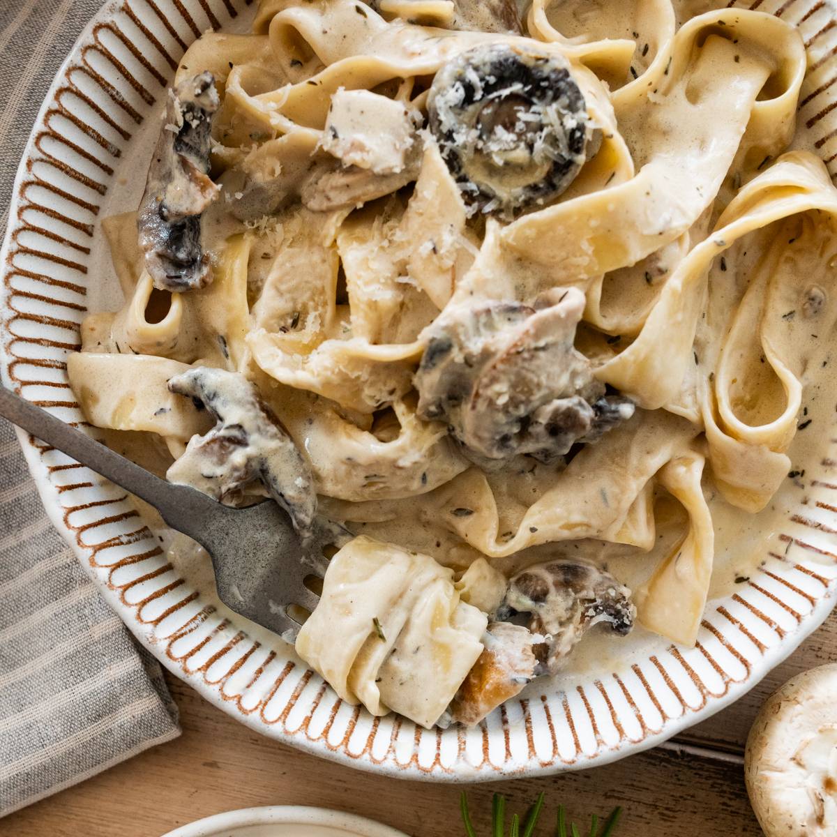 creamy mushroom pasta
