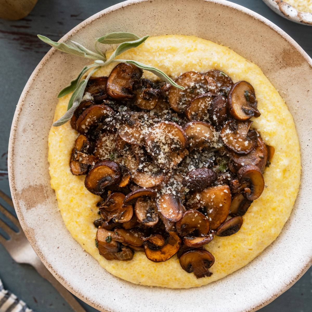 polenta and mushrooms
