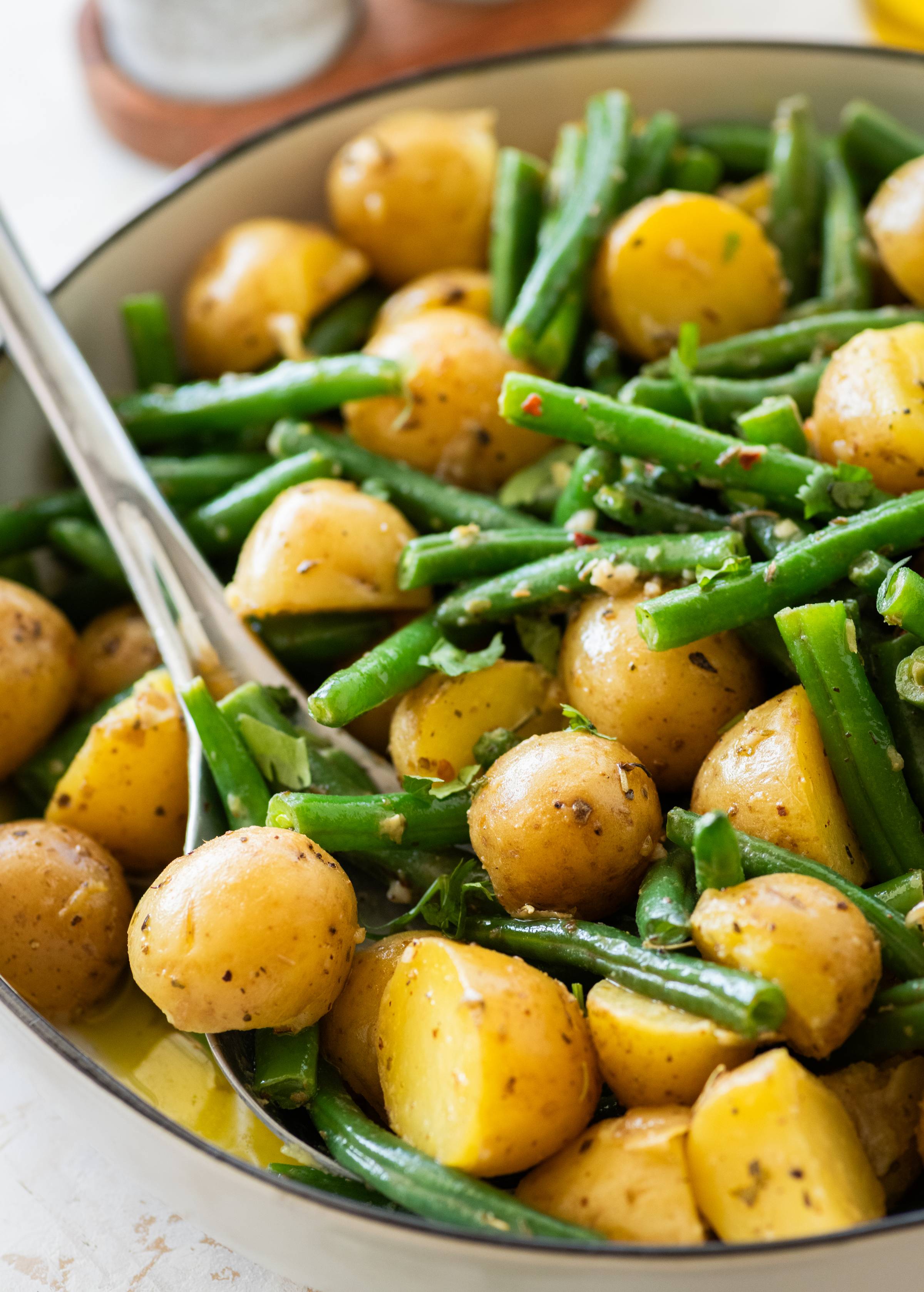 green beans and potatoes
