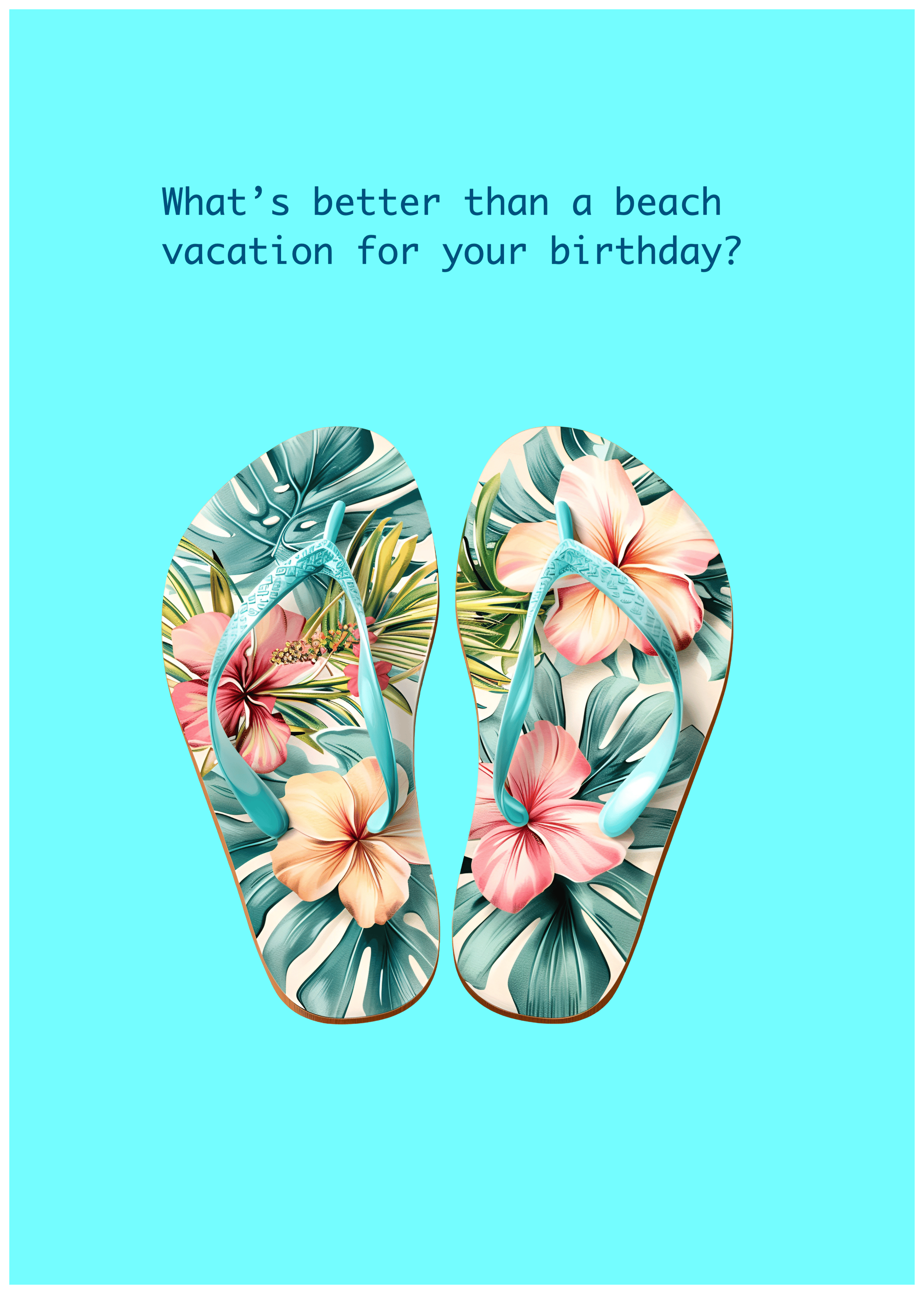 Beach Vacation Birthday Card