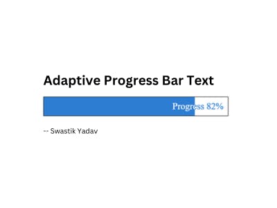 Adaptive progress bar text