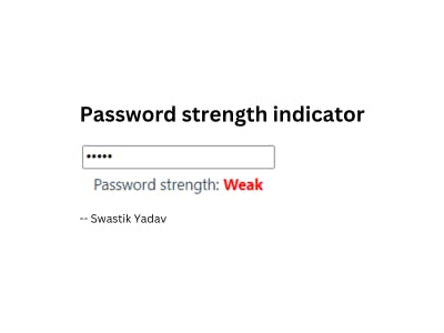 password strength indicator screenshot