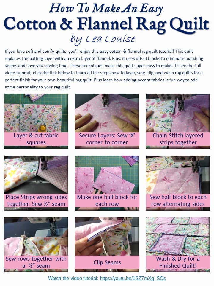 Cotton & FlannelRag Quilt Tutorial