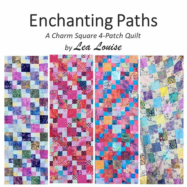 Enchanting Paths: A Charm Square 4-Patch Quilt